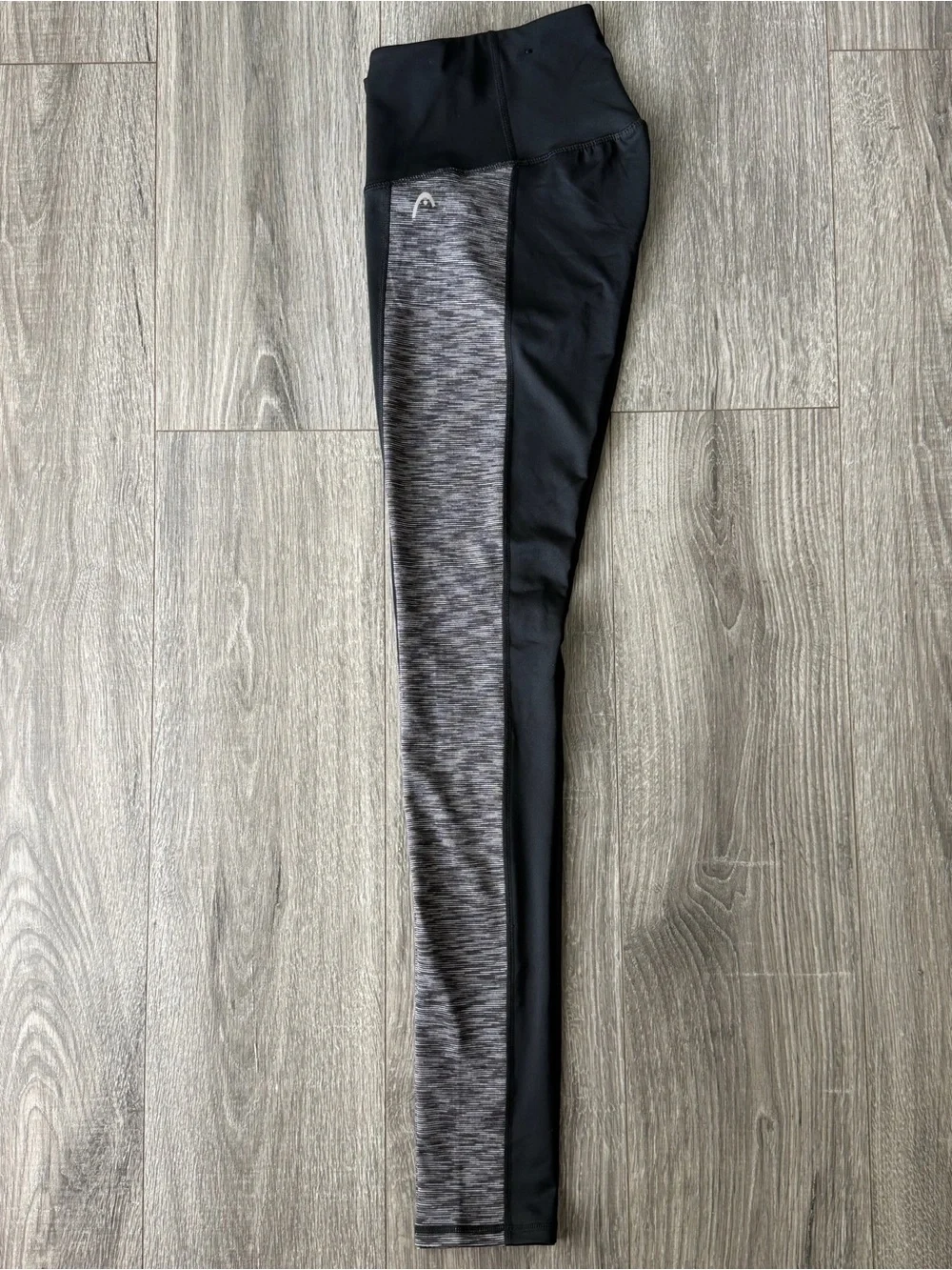 Head Black Leggings w/Gray Side Panels
